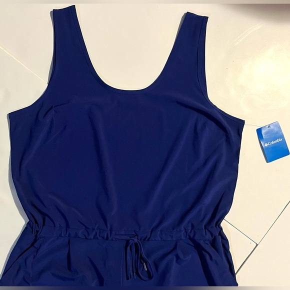 Columbia Women's Blue Anytime Tank Jumpsuit w Pockets Size XXL New with Tags NWT - Picture 3 of 16